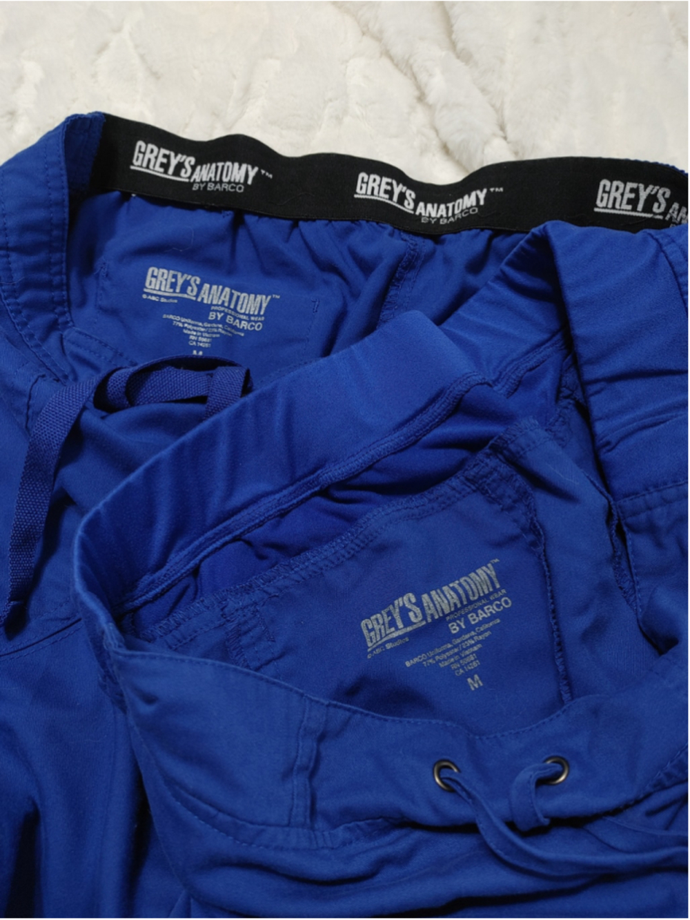 [Lot of 2] Women's Grey's Anatomy by Barco Scrub Pants Royal Blue Size M